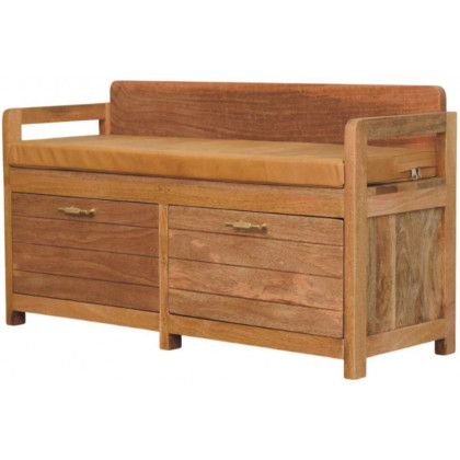 Artisan - Oxford Oak-Ish 2 Drawer Storage Bench