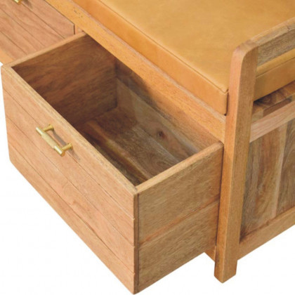 Artisan - Oxford Oak-Ish 2 Drawer Storage Bench