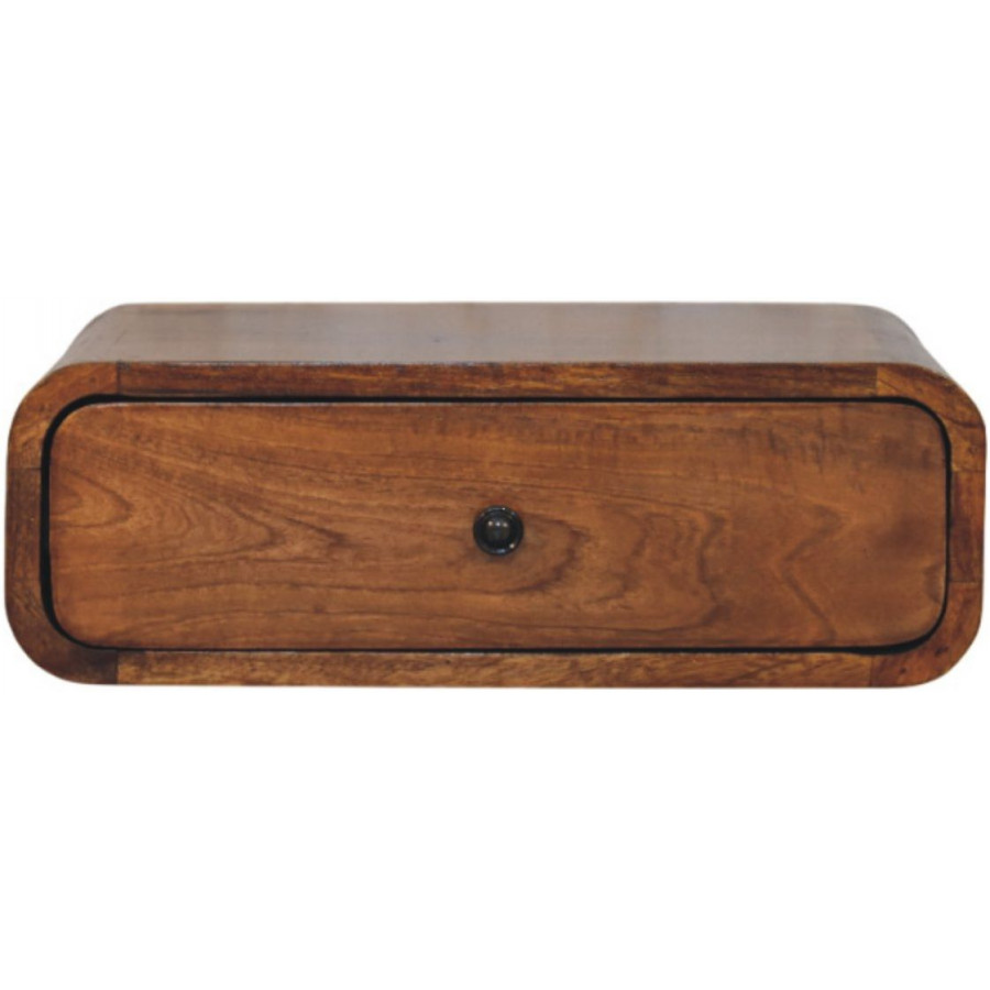 Artisan - Avora Wall-Mounted Honey Caramel 1 Drawer Nightstand