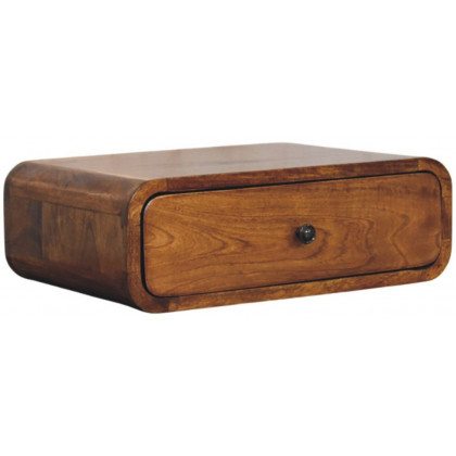 Artisan - Avora Wall-Mounted Honey Caramel 1 Drawer Nightstand
