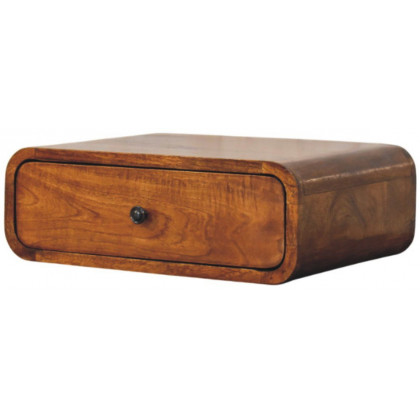 Artisan - Avora Wall-Mounted Honey Caramel 1 Drawer Nightstand