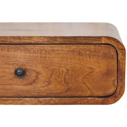 Artisan - Avora Wall-Mounted Honey Caramel 1 Drawer Nightstand
