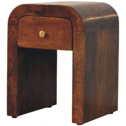 Artisan - Mini Darcy Chestnut Nightstand With Curved Edges