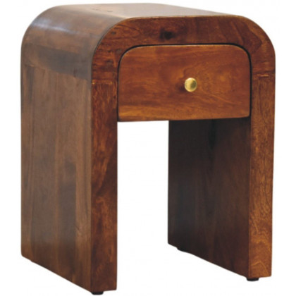 Artisan - Mini Darcy Chestnut Nightstand With Curved Edges
