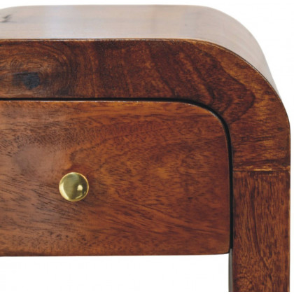 Artisan - Mini Darcy Chestnut Nightstand With Curved Edges