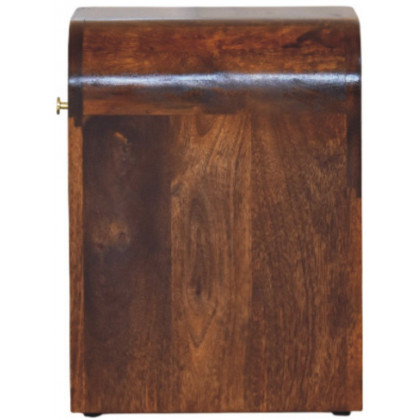 Artisan - Mini Darcy Chestnut Nightstand With Curved Edges