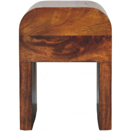 Artisan - Mini Darcy Chestnut Nightstand With Curved Edges