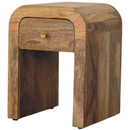 Artisan - Mini Darcy Oak-Ish Nightstand With Curved Edges