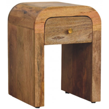 Artisan - Mini Darcy Oak-Ish Nightstand With Curved Edges