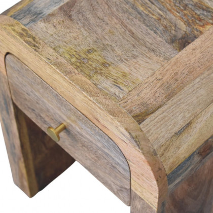 Artisan - Mini Darcy Oak-Ish Nightstand With Curved Edges