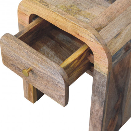 Artisan - Mini Darcy Oak-Ish Nightstand With Curved Edges