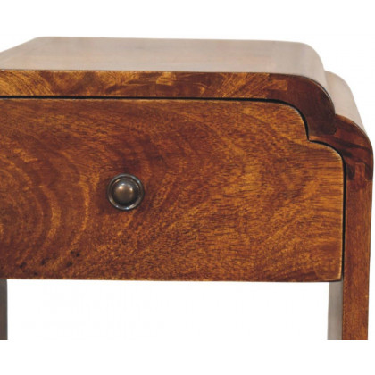 Artisan - Newton Mini Chestnut Nightstand With A Drawer And Open Shelf