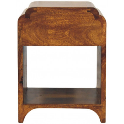 Artisan - Newton Mini Chestnut Nightstand With A Drawer And Open Shelf