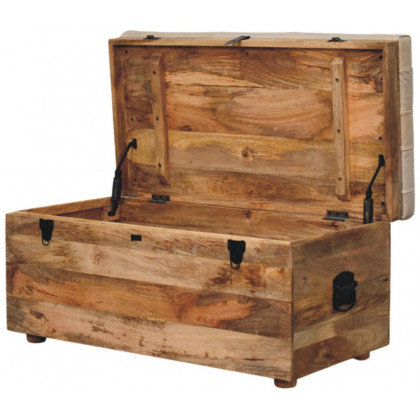 Artisan - Beige Buffalo Hide Leather Storage Trunk