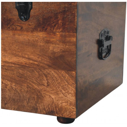 Artisan - Black Buffalo Hide Leather Storage Trunk