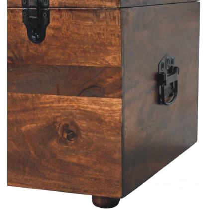 Artisan - Brown Buffalo Hide Leather Storage Trunk