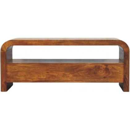 Artisan - Darcy 3 Drawer Open Shelf Chestnut Media Unit