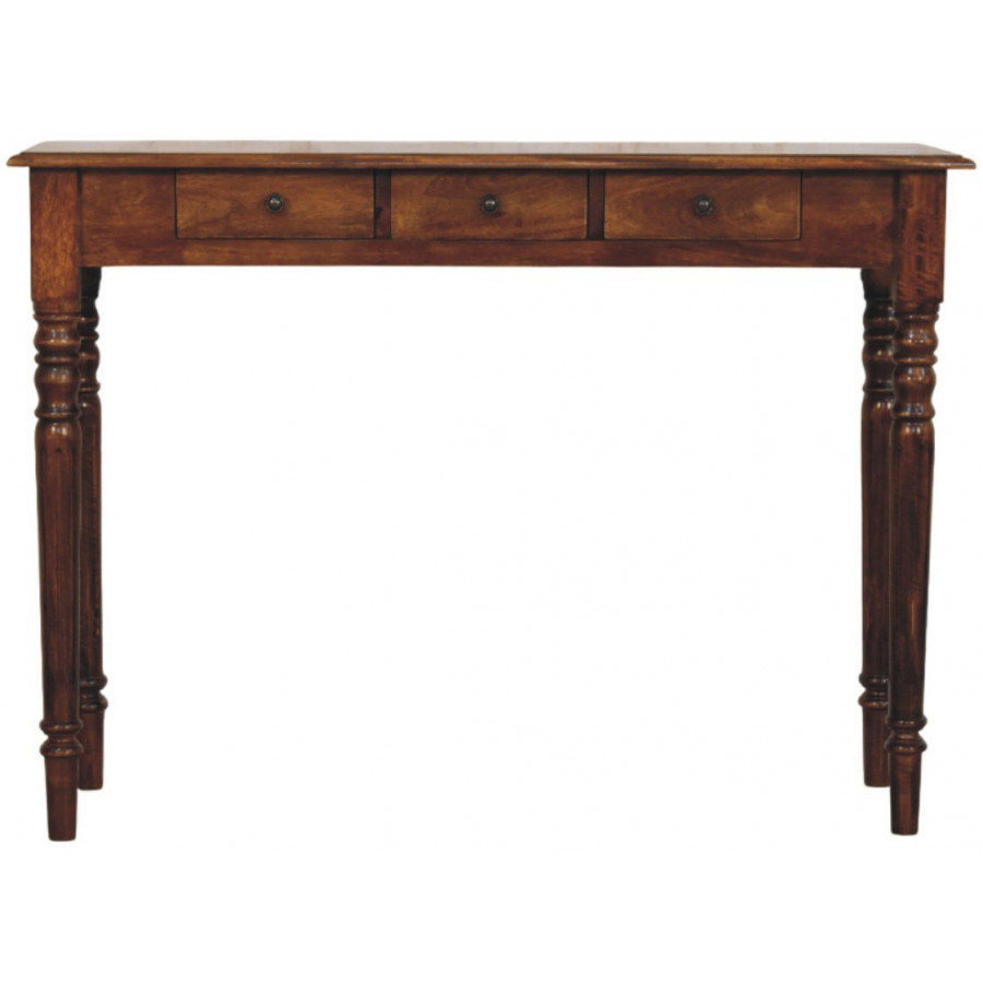 Artisan - Turned Legs 3 Drawer Chestnut Console