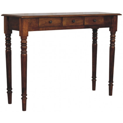 Artisan - Turned Legs 3 Drawer Chestnut Console
