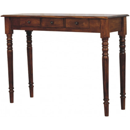 Artisan - Turned Legs 3 Drawer Chestnut Console