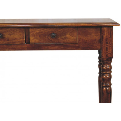 Artisan - Turned Legs 3 Drawer Chestnut Console