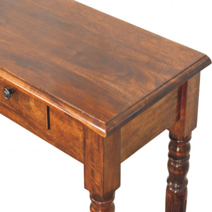 Artisan - Turned Legs 3 Drawer Chestnut Console
