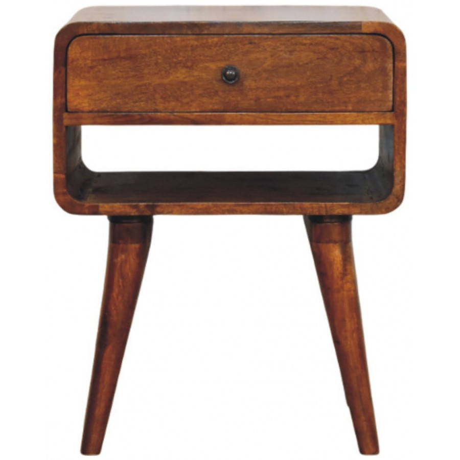 Artisan - Avora Chestnut Nightstand With Drawer And Open Slot