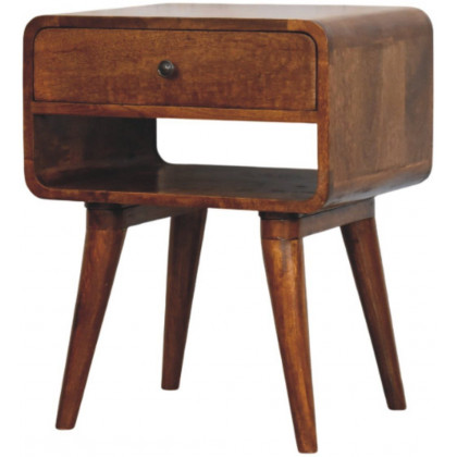Artisan - Avora Chestnut Nightstand With Drawer And Open Slot
