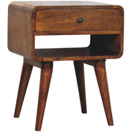 Artisan - Avora Chestnut Nightstand With Drawer And Open Slot