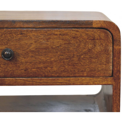 Artisan - Avora Chestnut Nightstand With Drawer And Open Slot
