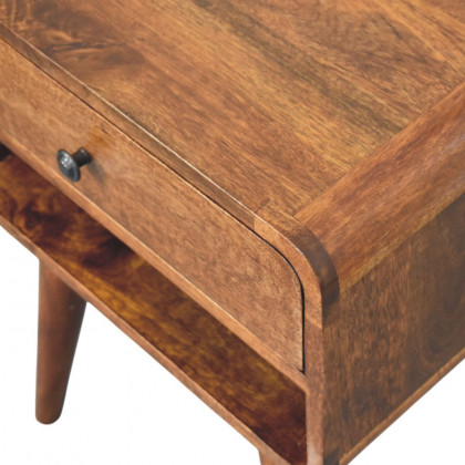 Artisan - Avora Chestnut Nightstand With Drawer And Open Slot
