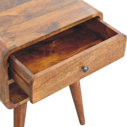 Artisan - Avora Chestnut Nightstand With Drawer And Open Slot