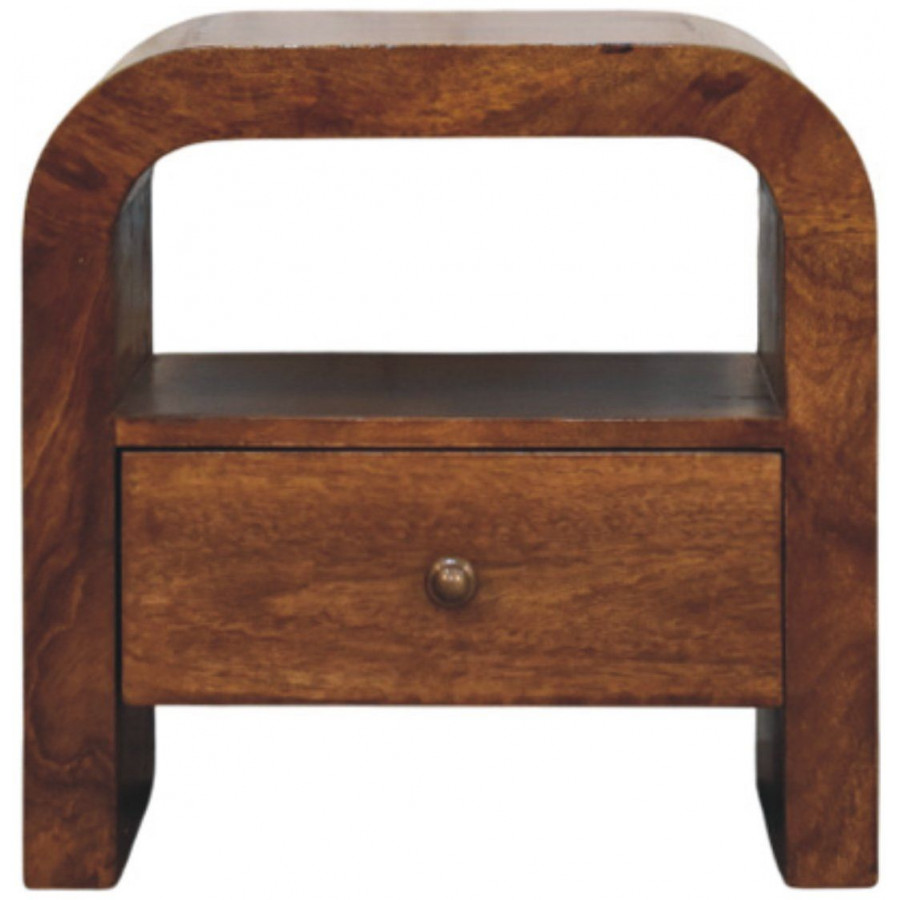 Artisan - Darcy Chestnut Nightstand With Drawer And Open Shelf