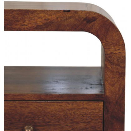 Artisan - Darcy Chestnut Nightstand With Drawer And Open Shelf