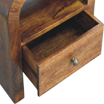 Artisan - Darcy Chestnut Nightstand With Drawer And Open Shelf