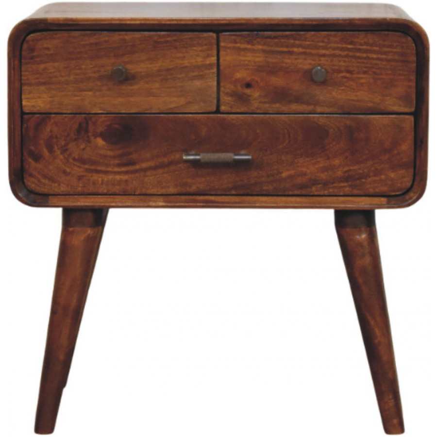 Artisan - Avora 3-Drawer Chestnut Nightstand