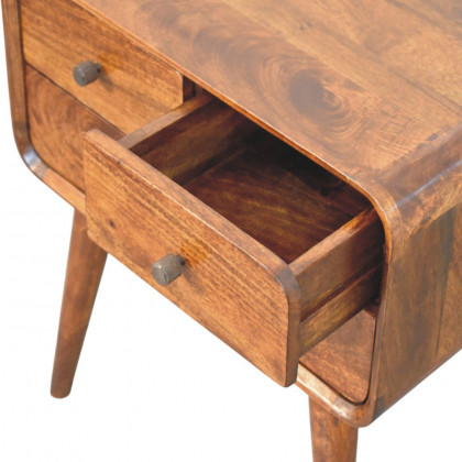 Artisan - Avora 3-Drawer Chestnut Nightstand