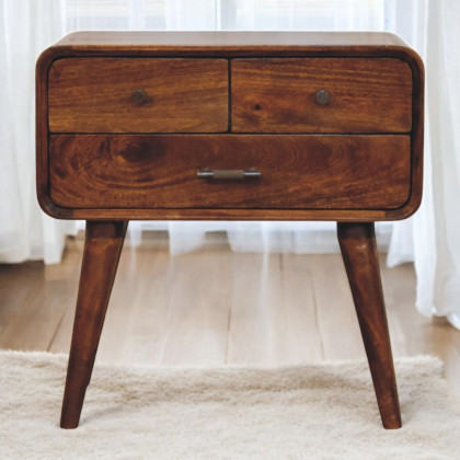 Artisan - Avora 3-Drawer Chestnut Nightstand