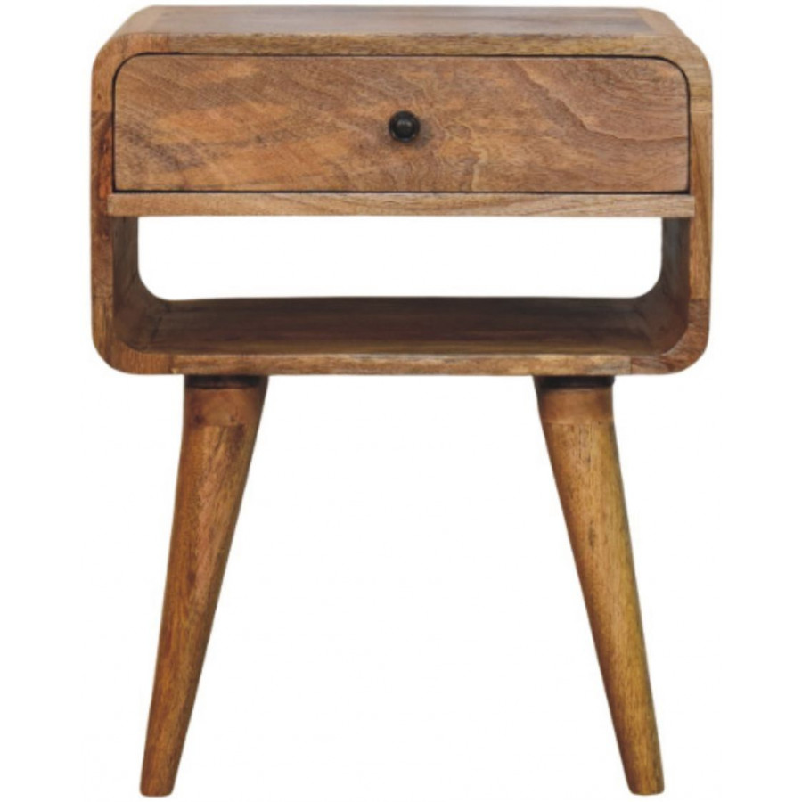 Artisan - Avora Oak-Ish Nightstand With Drawer And Open Slot