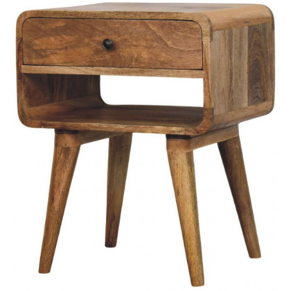 Artisan - Avora Oak-Ish Nightstand With Drawer And Open Slot