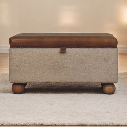 Artisan - Boucle Lid- Up Storage Ottoman