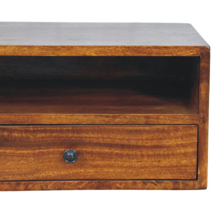 Artisan - Lunar 2 Drawer Chestnut Wall Mounted Media Unit