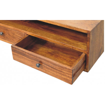 Artisan - Lunar 2 Drawer Chestnut Wall Mounted Media Unit