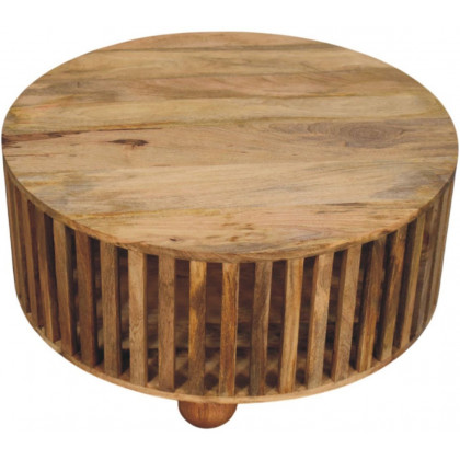Artisan - Slatted Round Oak-Ish Coffee Table