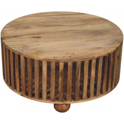 Artisan - Slatted Round Oak-Ish Coffee Table