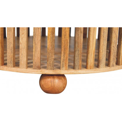 Artisan - Slatted Round Oak-Ish Coffee Table