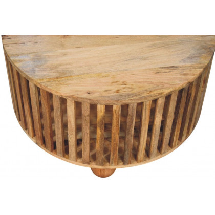 Artisan - Slatted Round Oak-Ish Coffee Table
