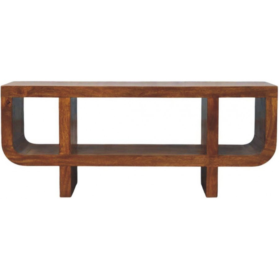 Artisan - Orion Curved Chestnut Media Unit