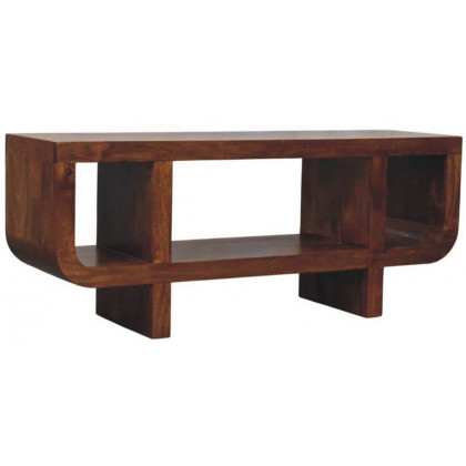 Artisan - Orion Curved Chestnut Media Unit