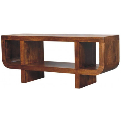 Artisan - Orion Curved Chestnut Media Unit